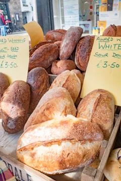 Selection of Different kinds of artisan bread Stock Photos