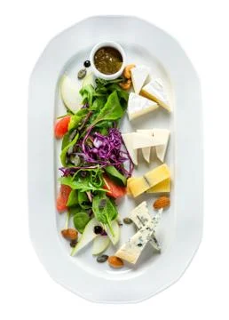 Selection of different kinds of cheese, with path Stock Photos