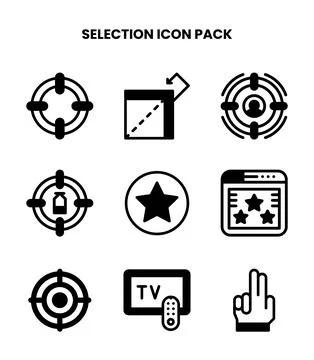Selection DuoTone Bundle Icons Pack Stock Illustration
