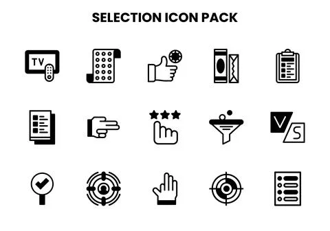 Selection DuoTone Bundle Icons Pack Illustrazione stock