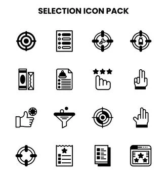 Selection DuoTone Vector Icons Pack 库存插图