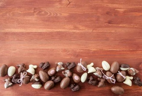 Selection of easter chocolates Stock Photos