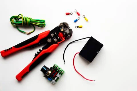 A selection of electrical components Stock Photos