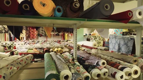 Selection of fabric Stock Footage 106757177