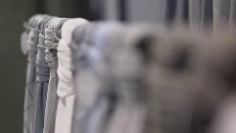 Selection of fabric garment samples for suits Stock Footage 85172019