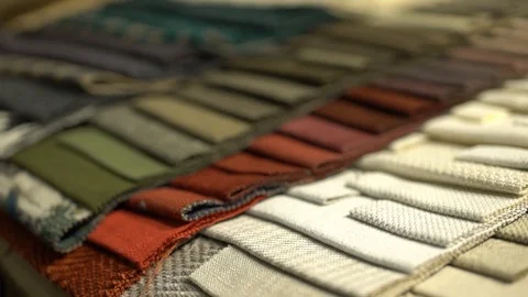 Selection of fabric from a wide range 10 Stock Footage 112129830