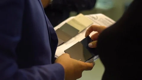 Selection of fabric from a wide range 11 Stock Footage 112123350