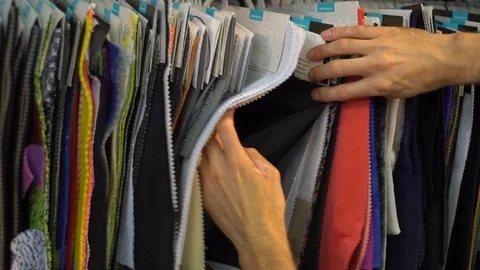 Selection of fabric from a wide range 5 Stock Footage 112123181