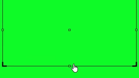 Selection frame expands after cursor click on green background Video stock 331768123