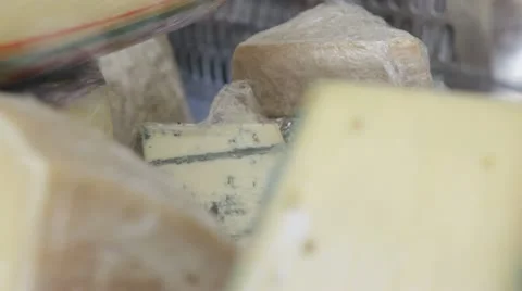 Selection of French cheese Stock Footage 12553538