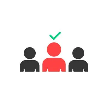 Selection of good employees to work Stock Illustration