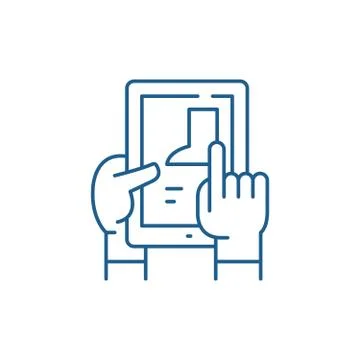 Selection of goods in the online store line icon concept. Selection of goods in Stock-Illustration