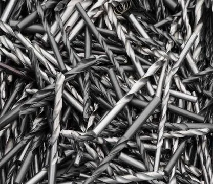 A selection of HSS twist drill bits Stock Photos