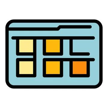 Selection interface icon color outline vector Stock Illustration