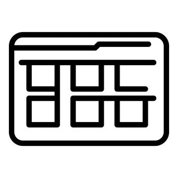 Selection interface icon, outline style Stock Illustration