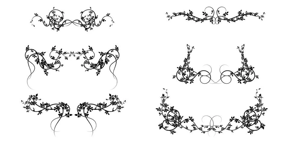 A selection of large elements for creating paper Stock-Illustration