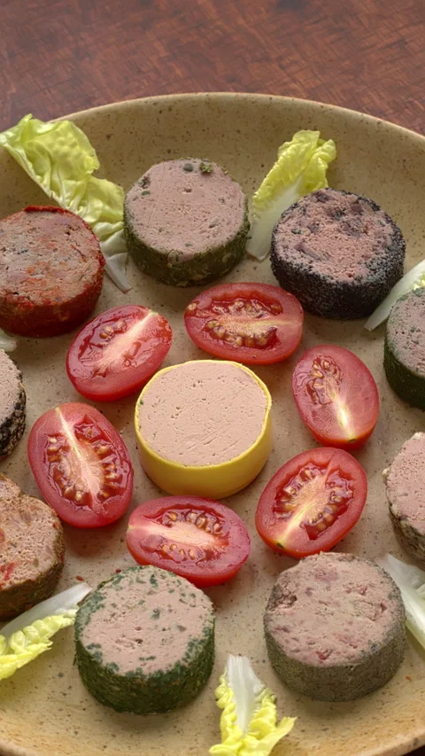 Selection of pates. Vertical video. Stock Footage 283726690