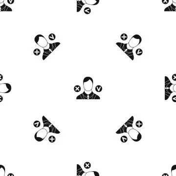 Selection pattern seamless black Illustrazione stock