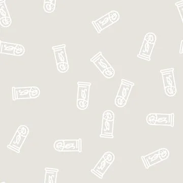 Selection plant line vector seamless pattern イラスト素材