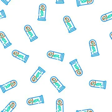 Selection plant vector seamless pattern Stockillustratie