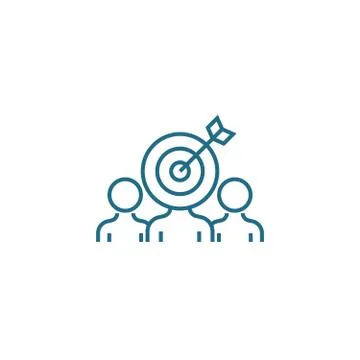 Selection of potential buyers linear icon concept. Selection of potential buyers Stock Illustration