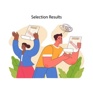 Selection results concept. Flat vector illustration Stock Illustration