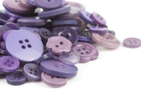 Selection selection of various purple buttons Stock Photos
