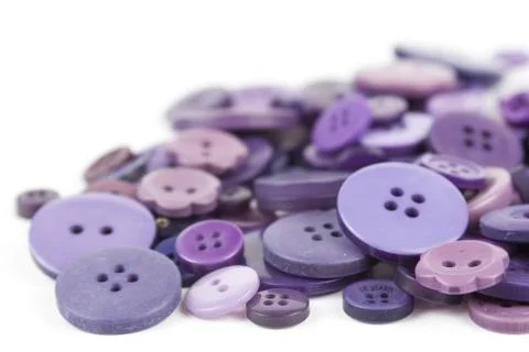 Selection selection of various purple buttons Stock Photos
