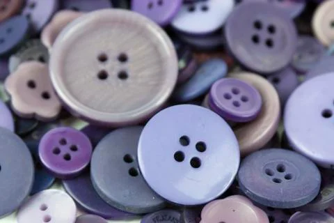 Selection selection of various purple buttons Stock Photos