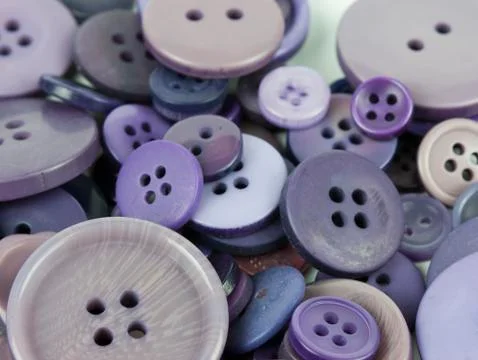 Selection selection of various purple buttons Stock Photos