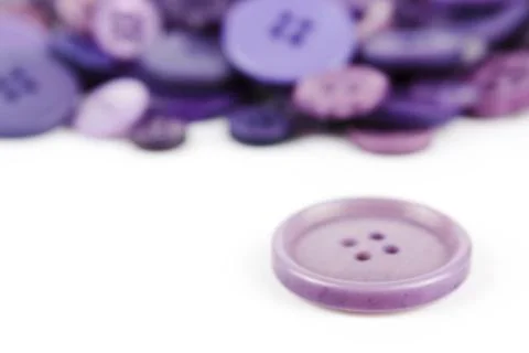 Selection selection of various purple buttons Stock Photos