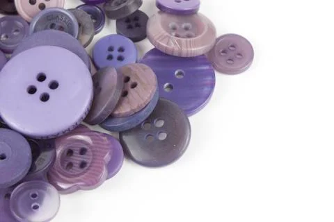 Selection selection of various purple buttons Stock Photos