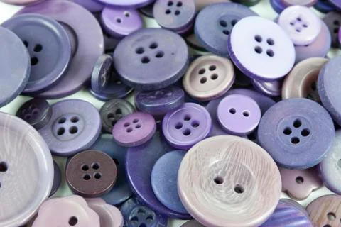 Selection selection of various purple buttons Stock Photos