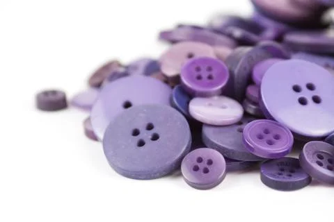 Selection selection of various purple buttons Foto stock