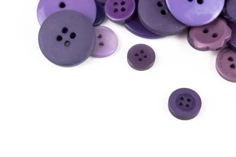 Selection selection of various purple buttons Stock Photos