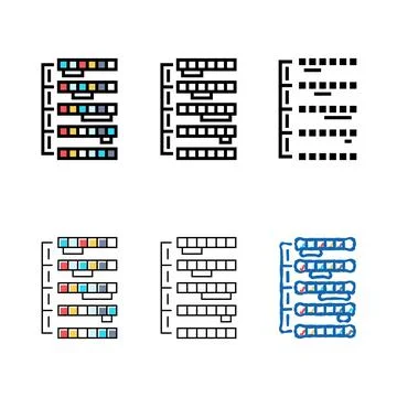 Selection sort algorithm color concepts icon vector イラスト素材