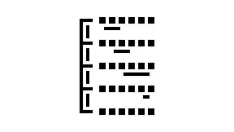 Selection sort algorithm glyph icon animation Stock Footage 326150680