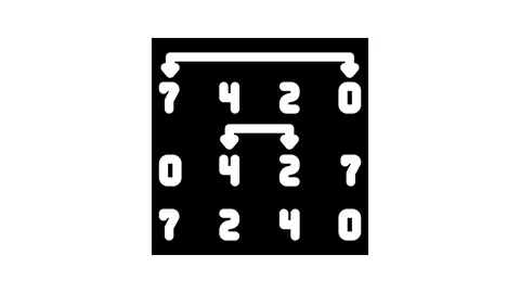 Selection sort algorithm glyph icon animation Video stock 326741535