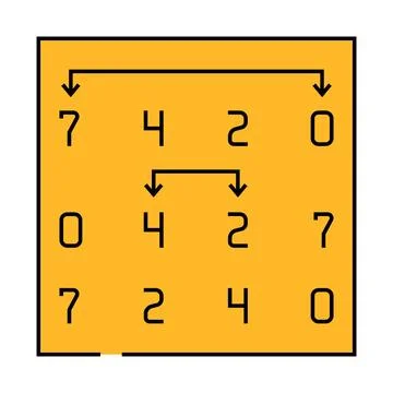 Selection sort algorithm icon color illustration Stock Illustration