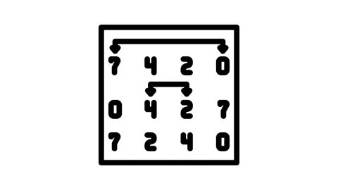 Selection sort algorithm line icon animation Stock-Footage 326758045