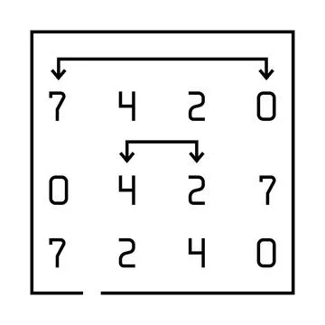 Selection sort algorithm line icon vector illustration Stock Illustration
