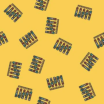 Selection sort algorithm vector seamless pattern 库存插图