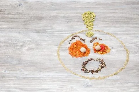 Selection of spices to the dish Stock Photos
