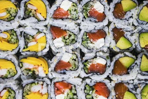 A Selection Of Sushi (Full Frame)