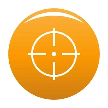 Selection of target icon orange Stock Illustration
