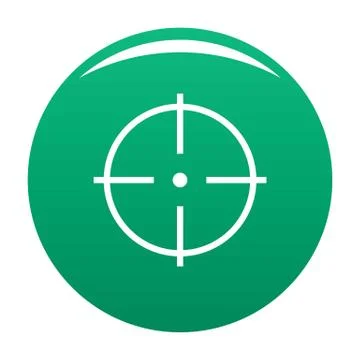 Selection of target icon vector green 스톡 일러스트