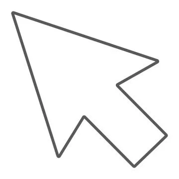 Selection thin line icon, tools and design, arrow Stock Illustration