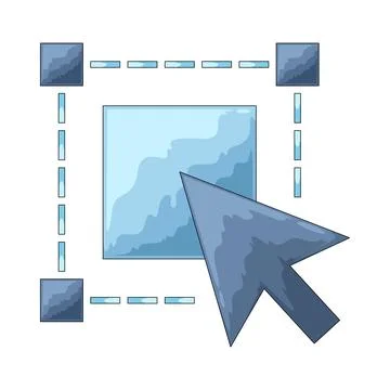 Selection tool illustration Illustrazione stock