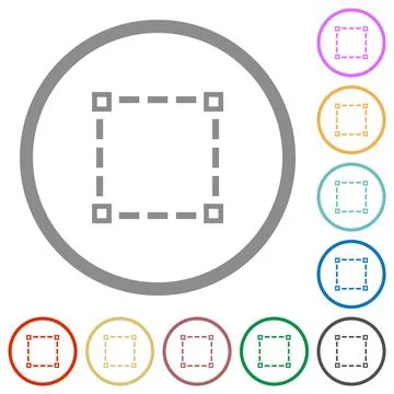 Selection tool outline flat icons with outlines イラスト素材