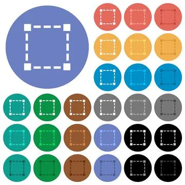 Selection tool round flat multi colored icons イラスト素材